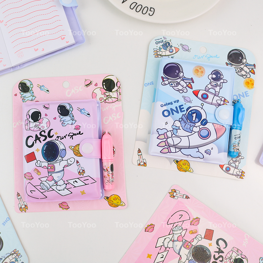 Sổ tay kèm bút mẫu phi hành gia 10 x 8cm dễ thương cute ty0279