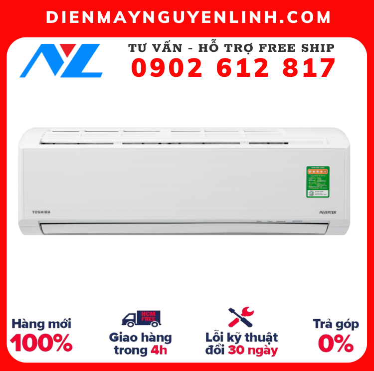 [HCM]Máy lạnh Toshiba Inverter 1 HP RAS-H10D2KCVG-V