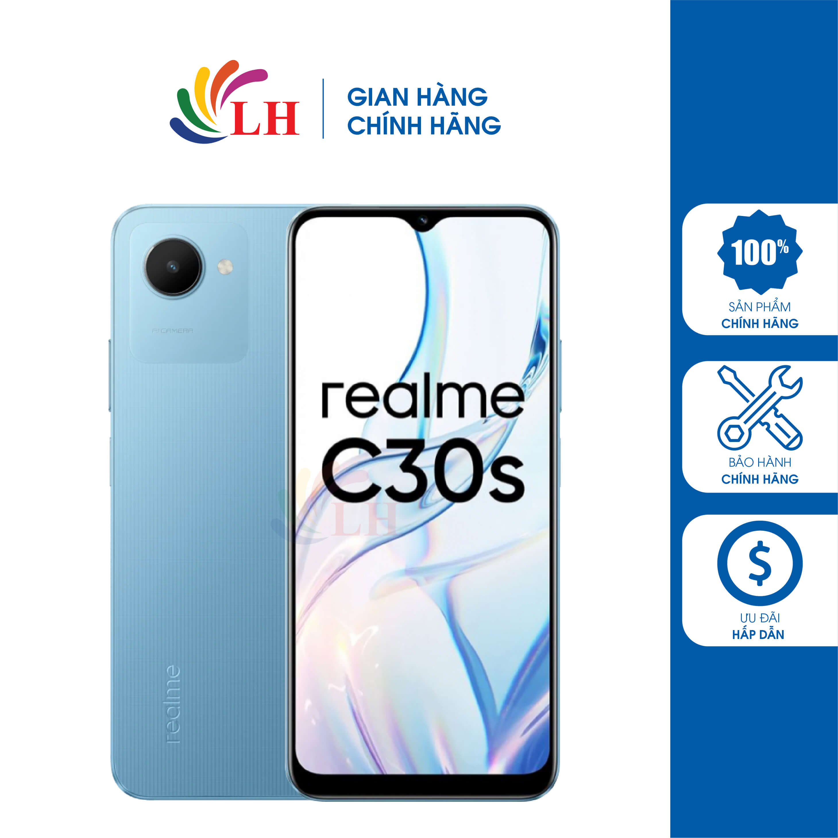 Điện thoại Realme C30s  - Hàng chính hãng - Màn hình rộng lớn 6.5 inch, hiệu năng ổn định, pin 5000 mAh