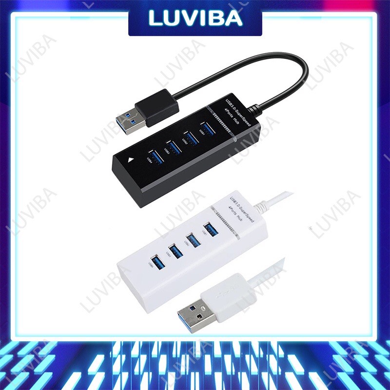 Hub usb 3.0 bộ chia cổng usb 4 port 4 cổng máy tính laptop luviba hb04
