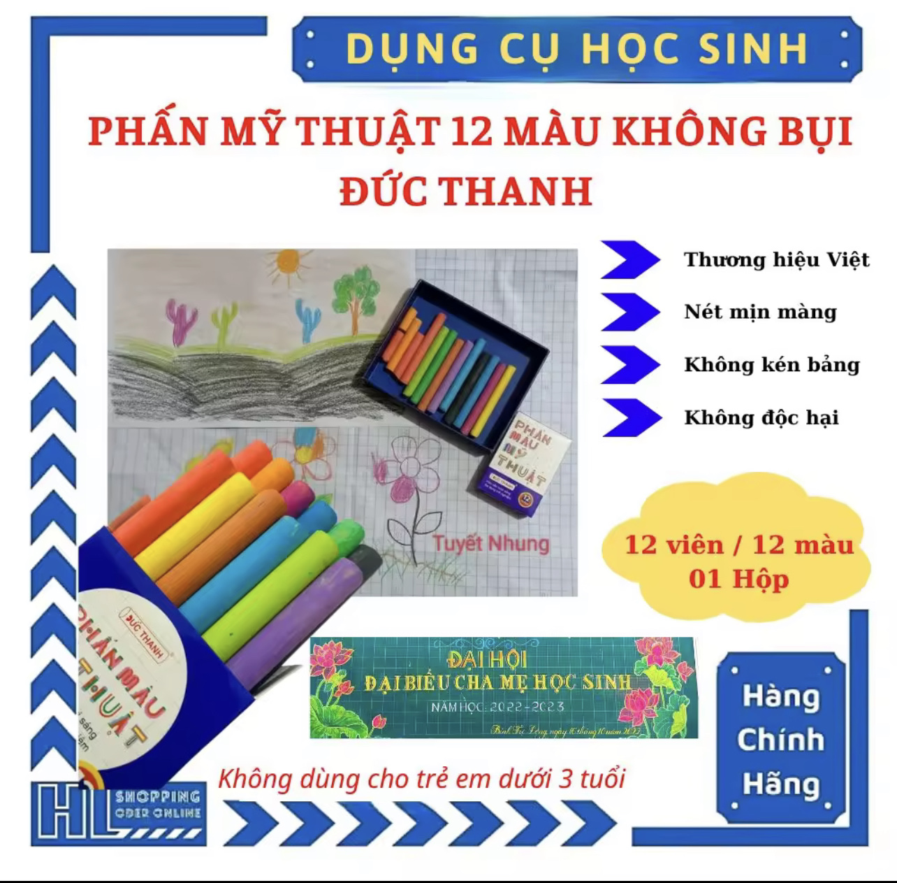 Phấn Màu mĩ thuật Đức thanh