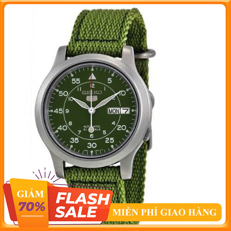 { LAZADA ĐỒNG HỒ PHỐ } Đồng Hồ Nam Seiko 5 Quân Đội Automatic Japan + Thẻ Bảo Hành