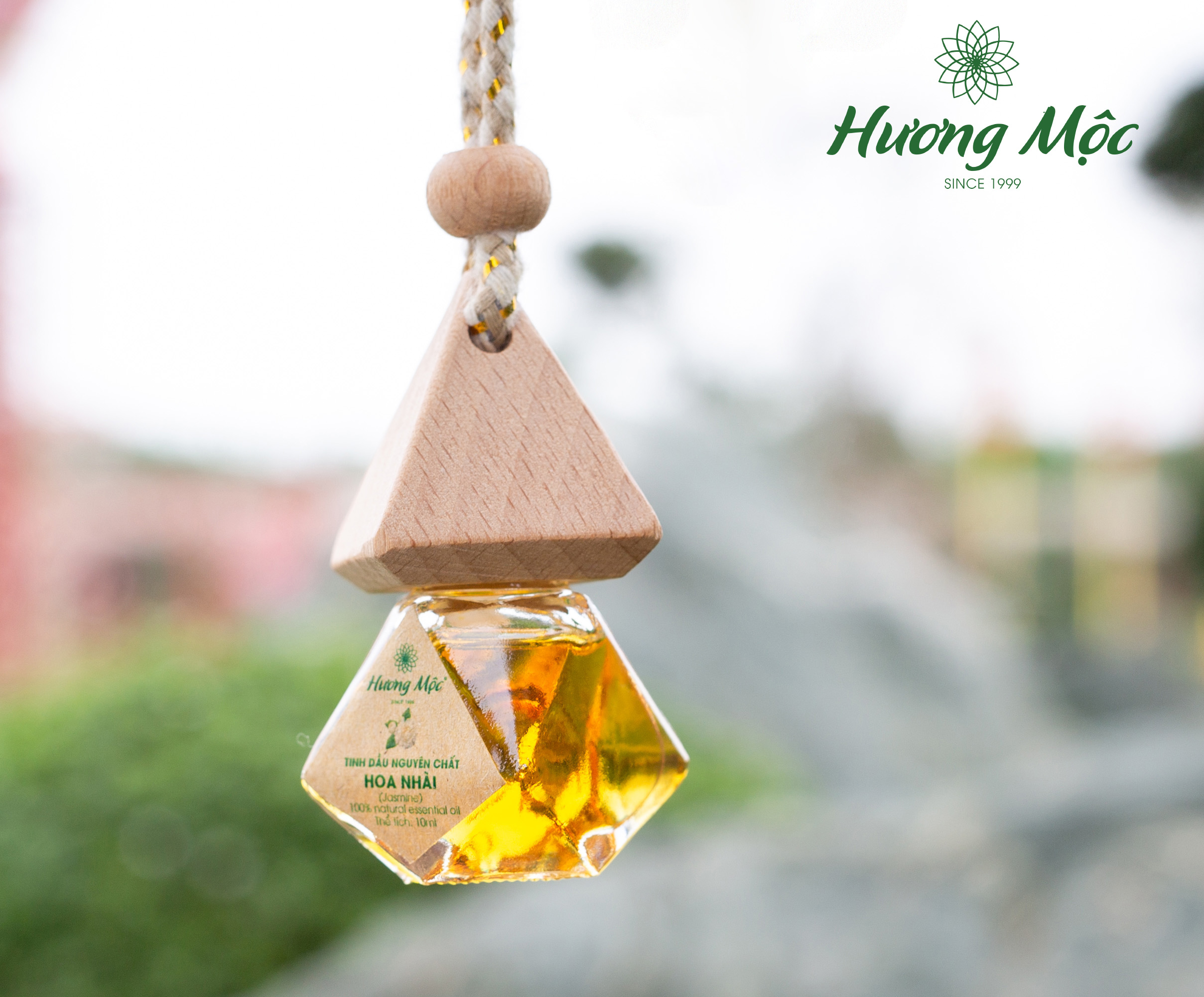 Tinh dầu Hoa Nhài(Lài) Hương Mộc Treo xe, Treo Phòng | Jasmine Essential Oil - Chất lượng cao, sang trọng - Có kiểm định COA