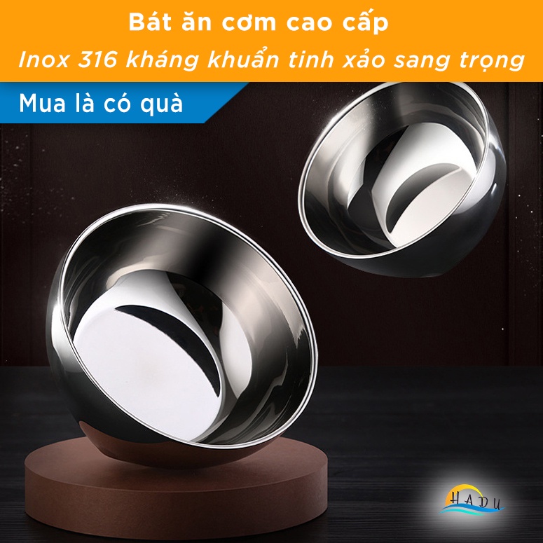 Chén Bát Ăn Cơm Đẹp Kiểu Hàn Quốc Inox 316 Cao Cấp Đạt Chất Lượng Đức SSGP