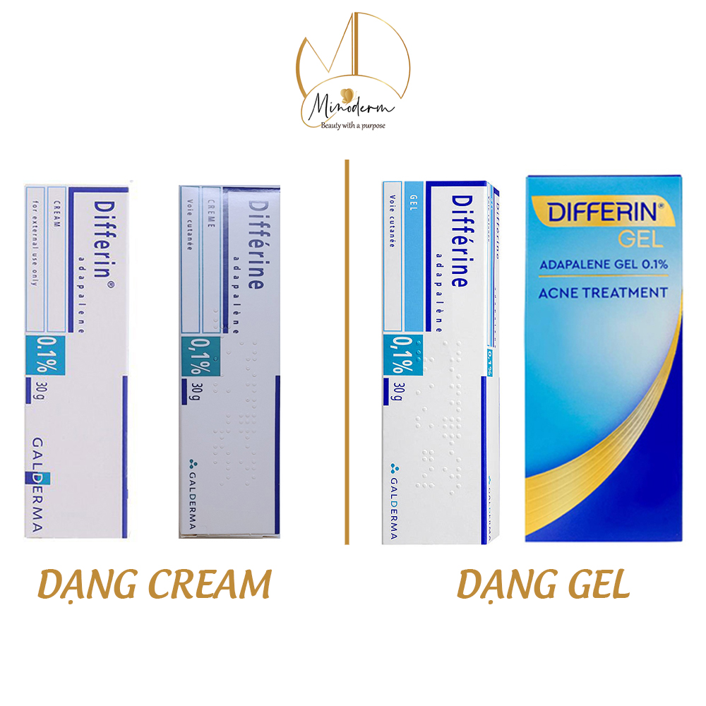 Differin Cream - Differin gel 0.1% (Adapalene) - Mụn Trứng Cá, Mụn Ẩn, Mụn Đầu Đen, Mụn đỏ