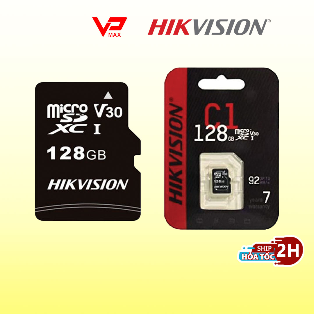 Bh 7 năm Thẻ nhớ camera 64GB 128GB Hikvision tốc độ cao siêu bền dùng cho camera giám sát camera hành trình vpmax