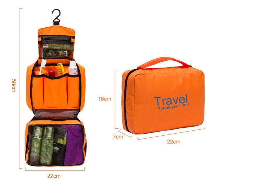 Túi đựng đồ tắm túi đồ trang điểm du lịch Travel check đủ màu