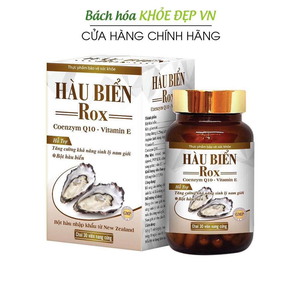 Tinh Chất Hàu Biển ROX tăng cường sinh lý nam giới, bổ thận, tráng dương - Hộp 30 viên