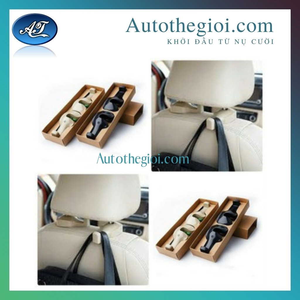Móc treo đồ sau ghế ô tô – bộ 2 chiếc