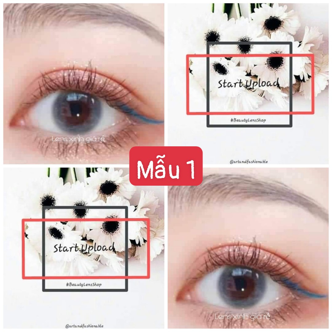 8 mẫu lens (kính áp tròng) xám tây tự nhiên giãn vừa hot nhất năm 2021 đeo êm bền đẹp không cộm. Lens sử dụng 1 năm tặng kèm khay  - Nana lens