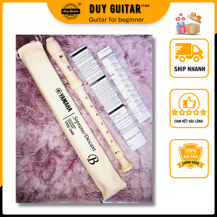 Sáo dọc Recorder Yamaha YRS-24B Nốt thổi Baroque Nguyên liệu đáp ứng tiêu chuẩn quốc tế Duy Guitar Store sáo recorder yamaha