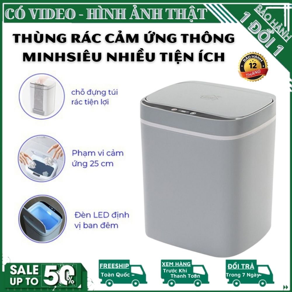 Thùng Rác Thông Minh - Thùng rác cảm biến có 3 chế độ mở thông minh ,Thùng rác thông minh bằng nhựa ABS cao cấp dung tích 16 lít và 14 lít , thùng rác thông minh cảm ứng , thùng rác thông minh xiaomi