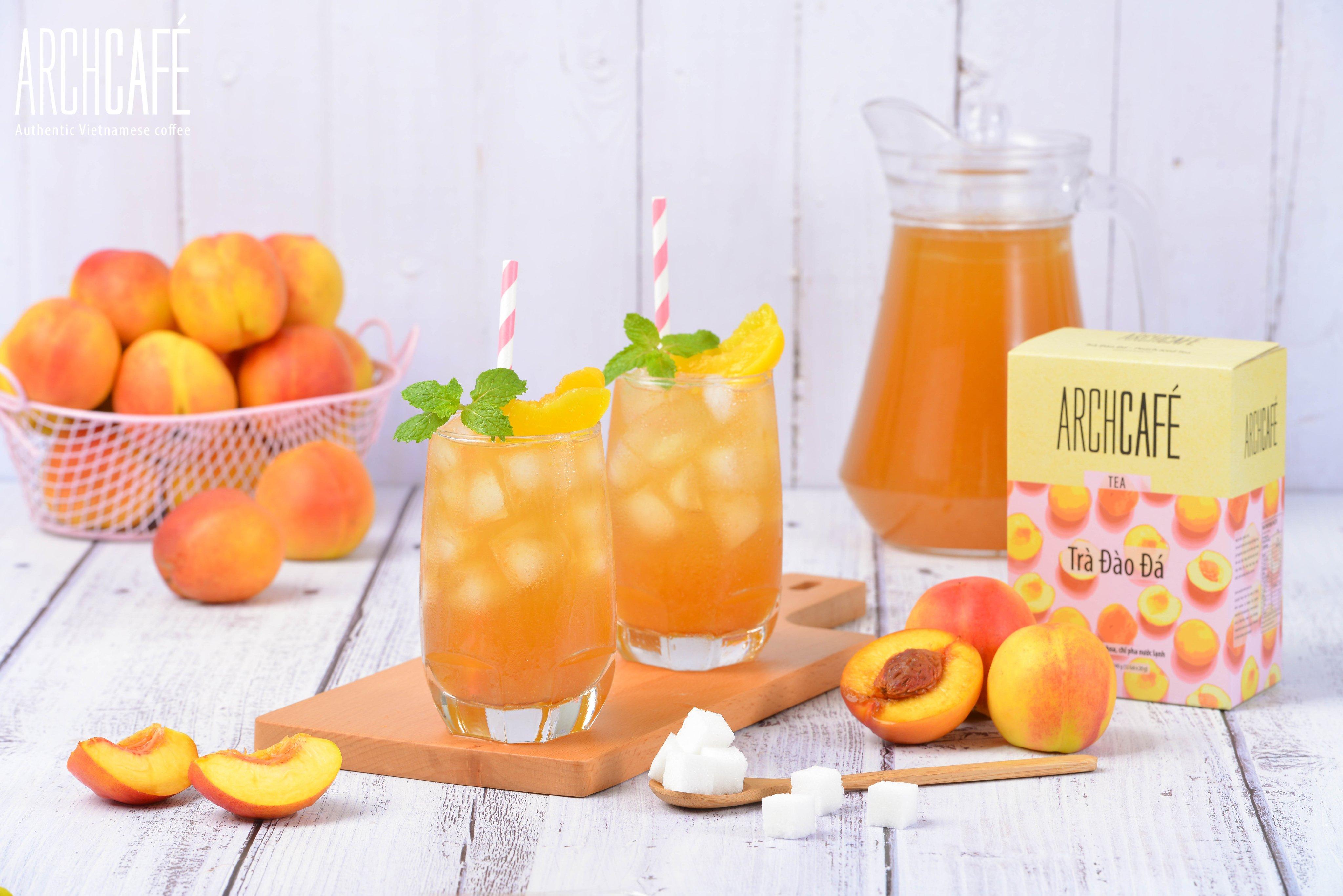 TRÀ ĐÀO ĐÁ ARCHCAFE  HỘP 240G (12GOI *20G)