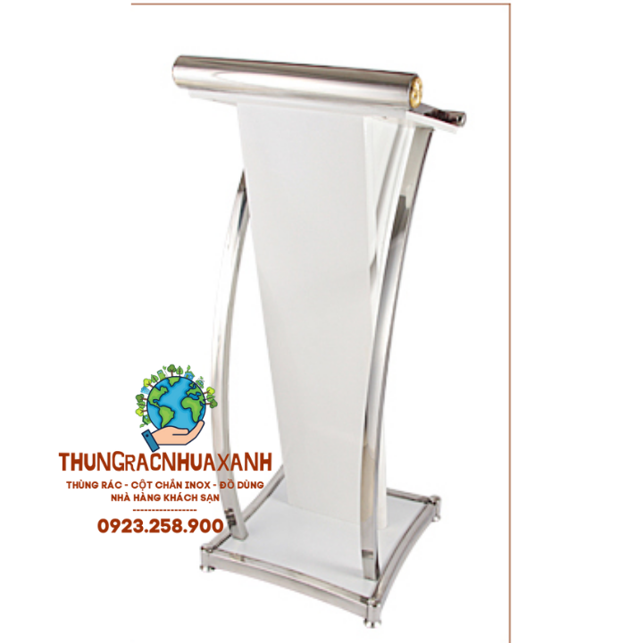 [HCM][Trả góp 0%] BỤC PHÁT BIỂU KHUNG INOX 011