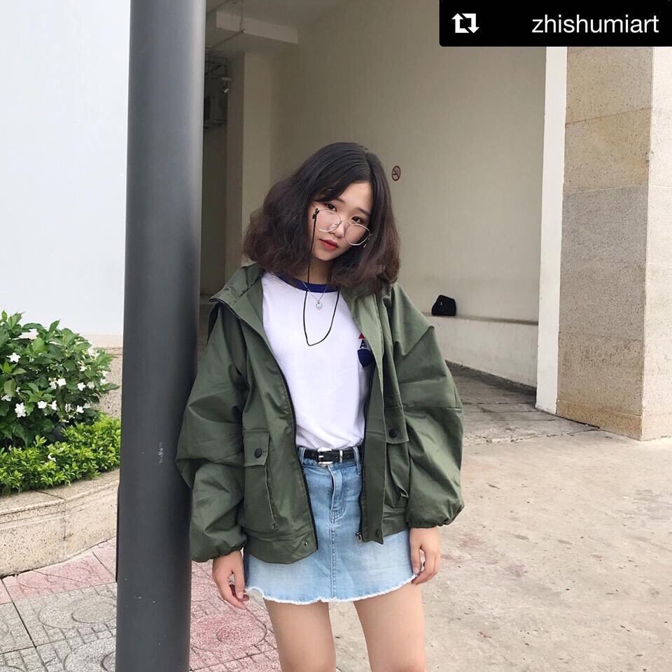 [HCM][FREESHIP TOÀN QUỐC] Áo khoác kaki nữ túi hộp hai bên mẫu trơn phối màu cá tính unisex Hàn Quốc
