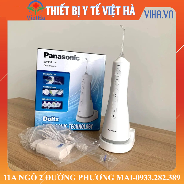 Máy tăm nước cầm tay Panasonic EW1511 công nghệ siêu âm- tặng cân điện tử