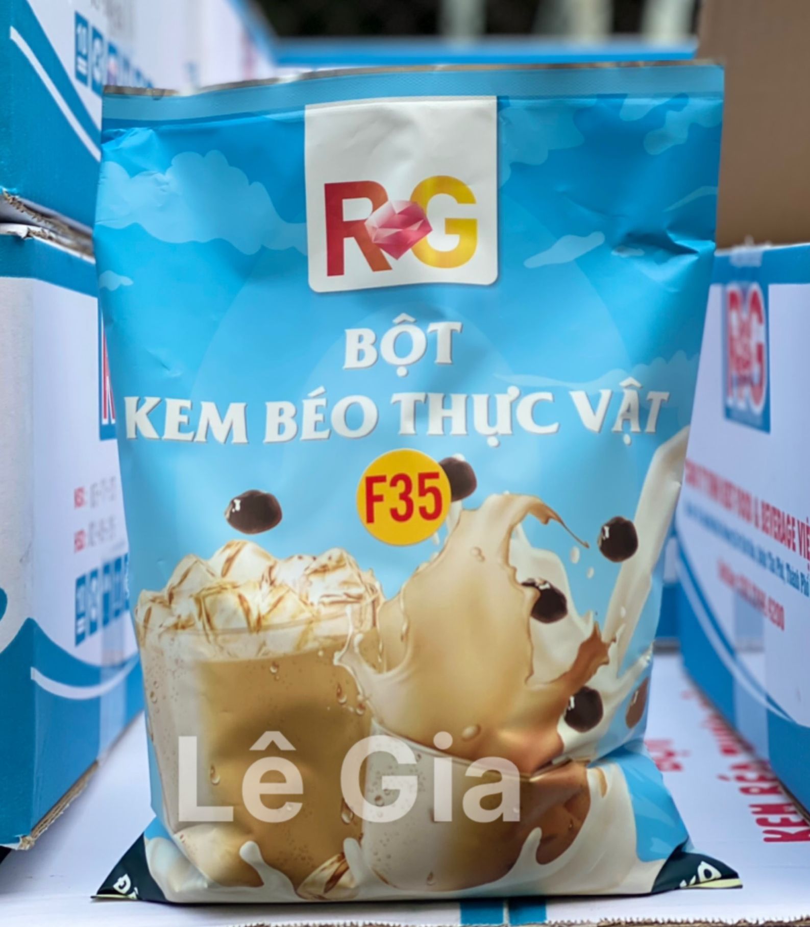 Bột kem béo thực vật r&g f35 độ béo vừa phải dùng để pha chế trà sữa date new