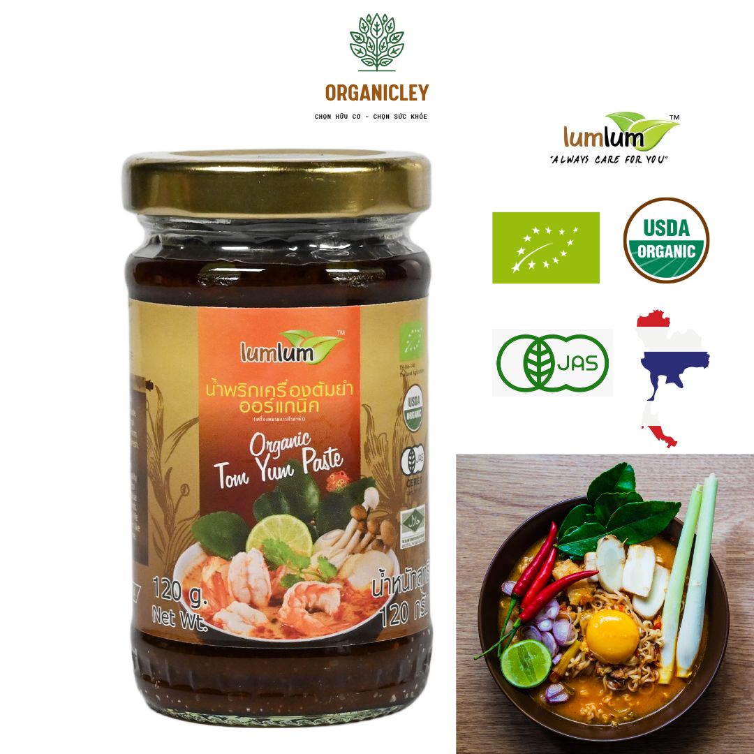 Sốt tom yum hữu cơ chính hãng lumlum organic tom yum sauces 120g - sốt tomyum hữu cơ - gia vị nấu ăn - gia vị hữu cơ - tomyum - sốt tomyum - tomyum paste - organicley
