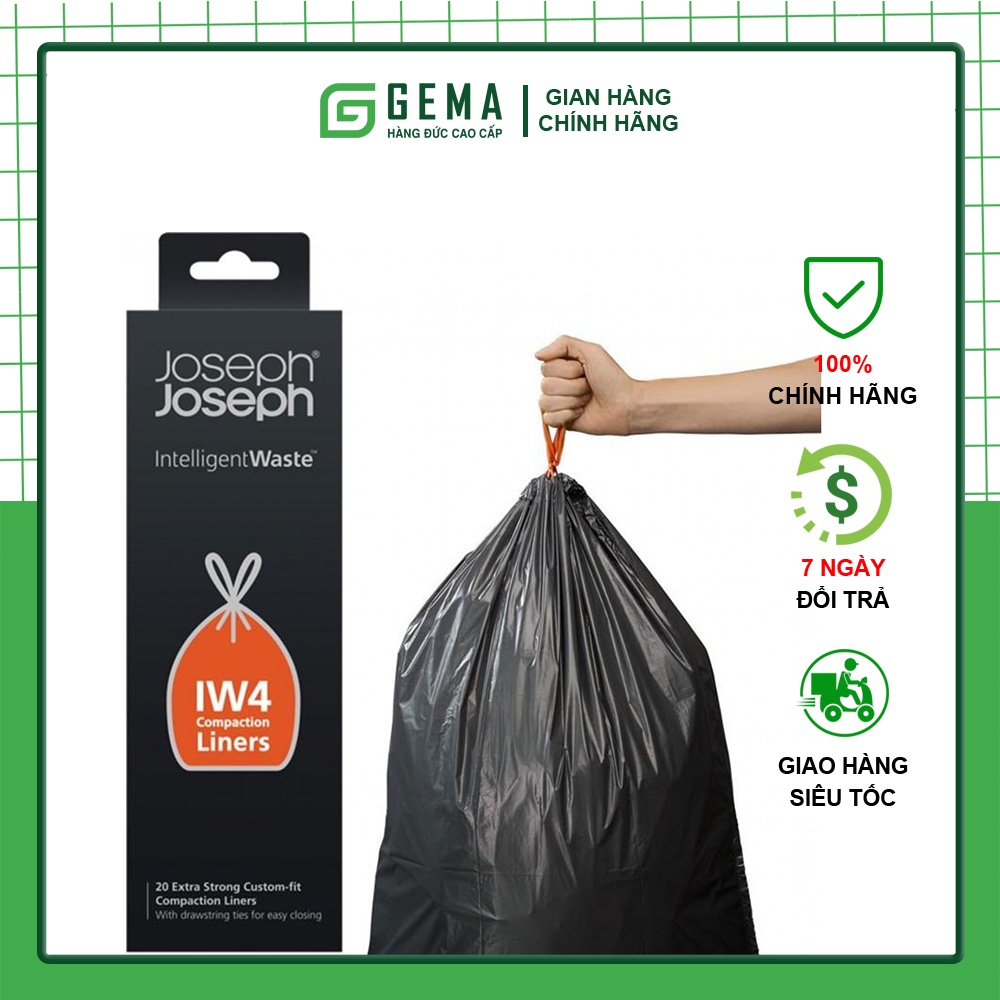 Hộp 20 túi đựng rác 30l lót thùng joseph joseph iw4 30027