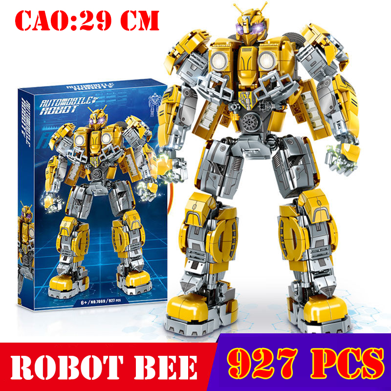 Bộ đồ chơi xếp hình robot transformer bumblebee - lắp ráp robot người máy biến hình