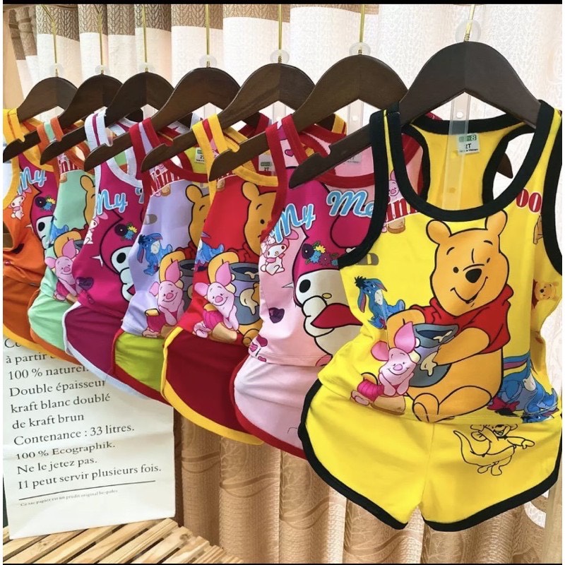 Đồ bộ bé trai, bộ bé gái từ 5kg-18kg thun lạnh in 3D siêu cute