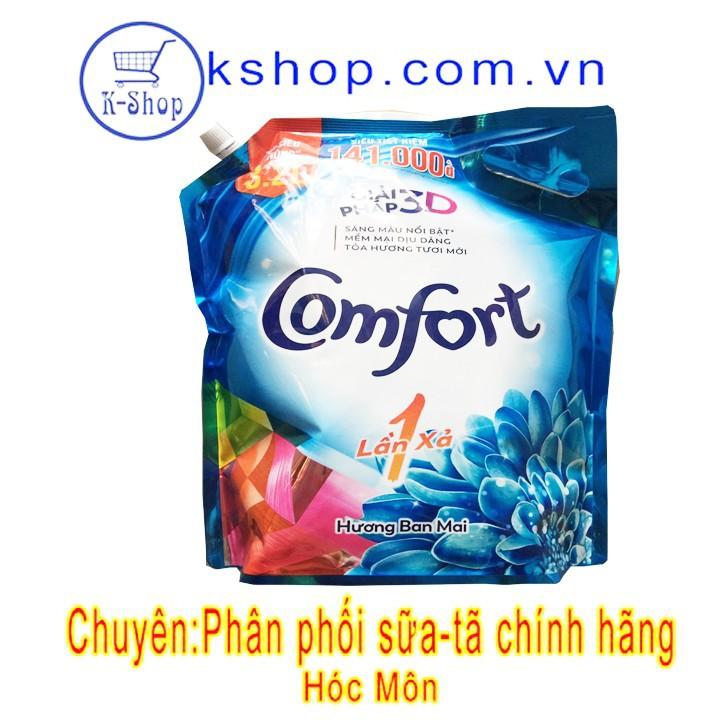 Nước xả vải Comfort Giải Pháp 3D một lần xả hương ban mai 3.2 Lít