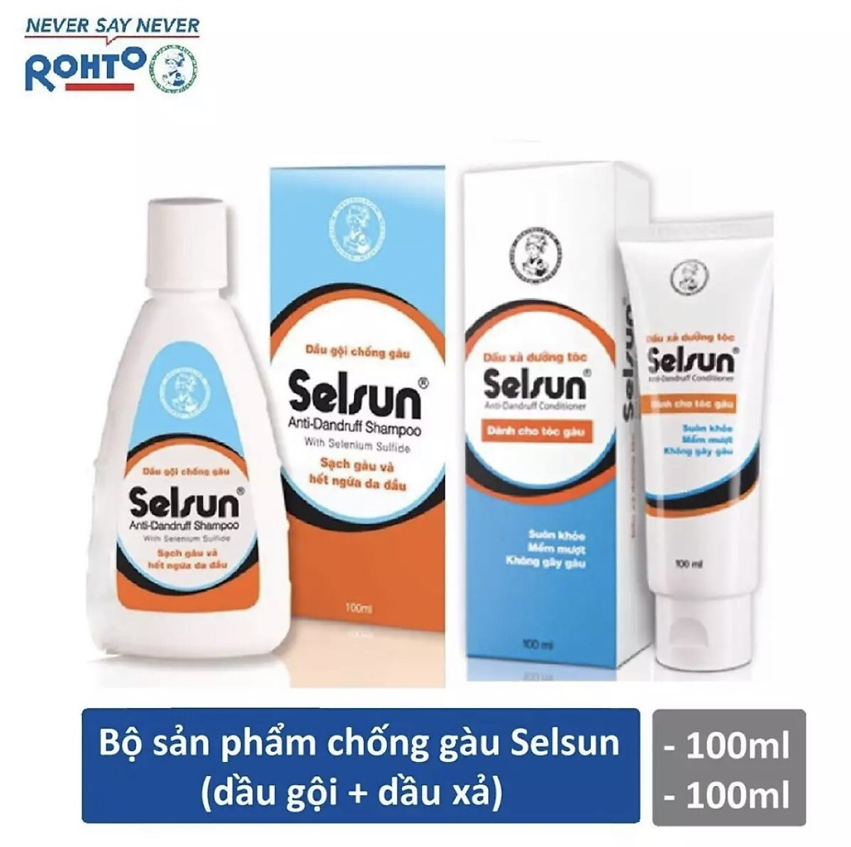 Combo dầu gội chống gàu selsun + dầu xả dưỡng tóc selsun