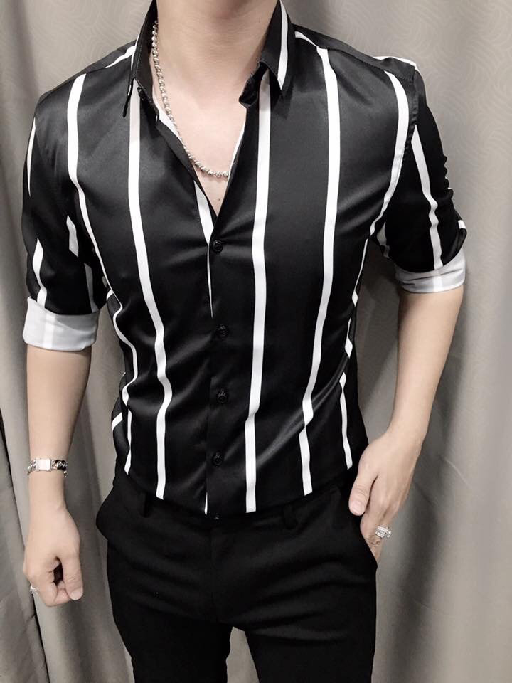 ÁO SƠ MI KẺ SỌC NAM HÀN QUỐC 2020