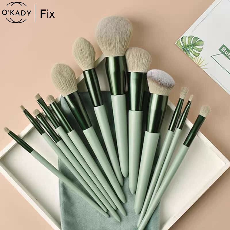 Okady - bộ cọ trang điểm 13 cây cọ cực mịn fix bộ cọ trang điểm cơ bản dùng trang điểm cá nhân o-bc02