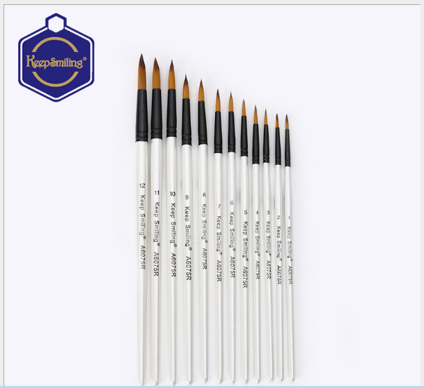 Cọ Vẽ Màu Nước Keep Smiling 12 cây - Thân trắng
