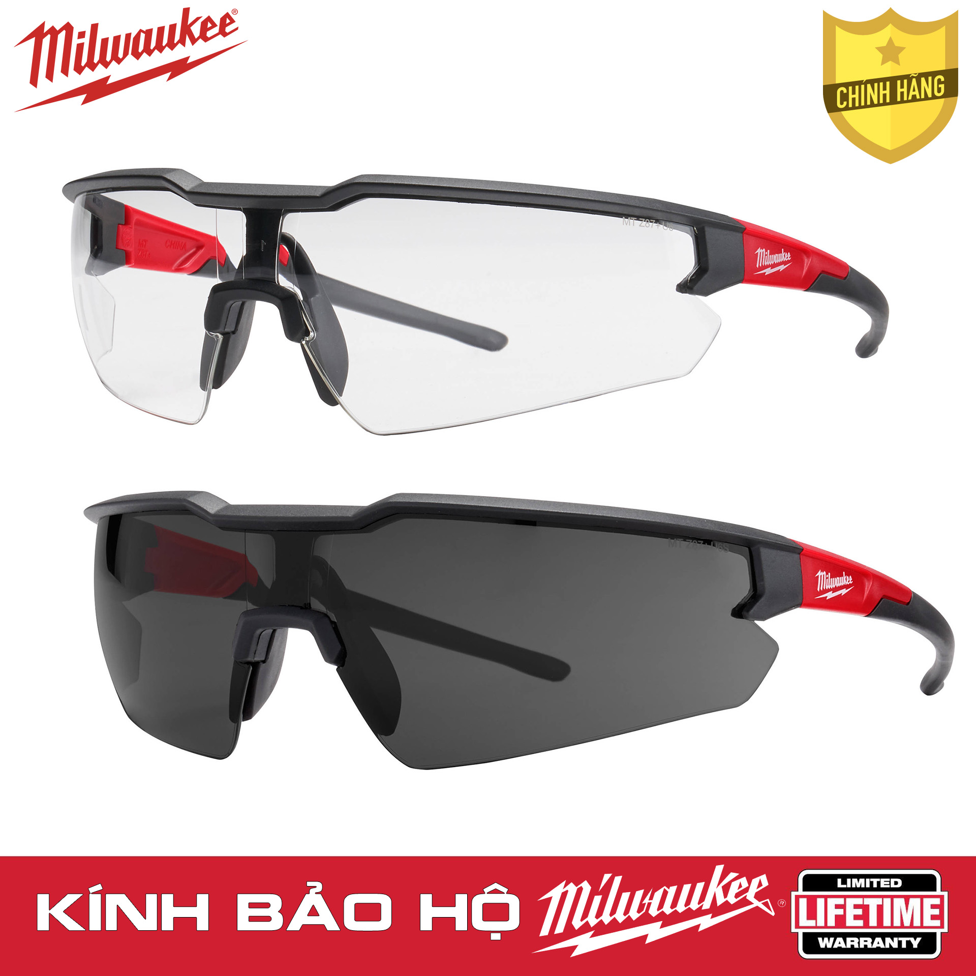 Kính bảo hộ cao cấp Milwaukee Mỹ kính chống bụi, chống hơi nước trầy xước vượt trội, mắt kính công nghệ cao ngăn chặn tia UV, bảo vệ mắt lao động, đi xe máy, chống đọng sương, kính bảo hộ lao động kính chống giọt bắn