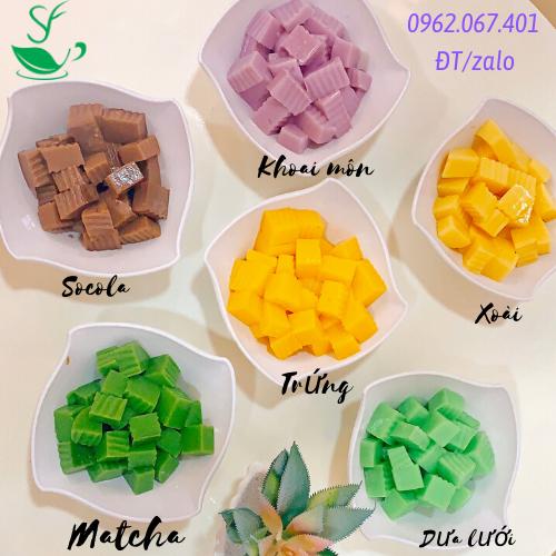 Set Pudding 6 Vị Làm Thạch Trà Sữa (Gồm Trứng, Matcha, Socola, Xoài, khoai môn, Dưa Lưới)