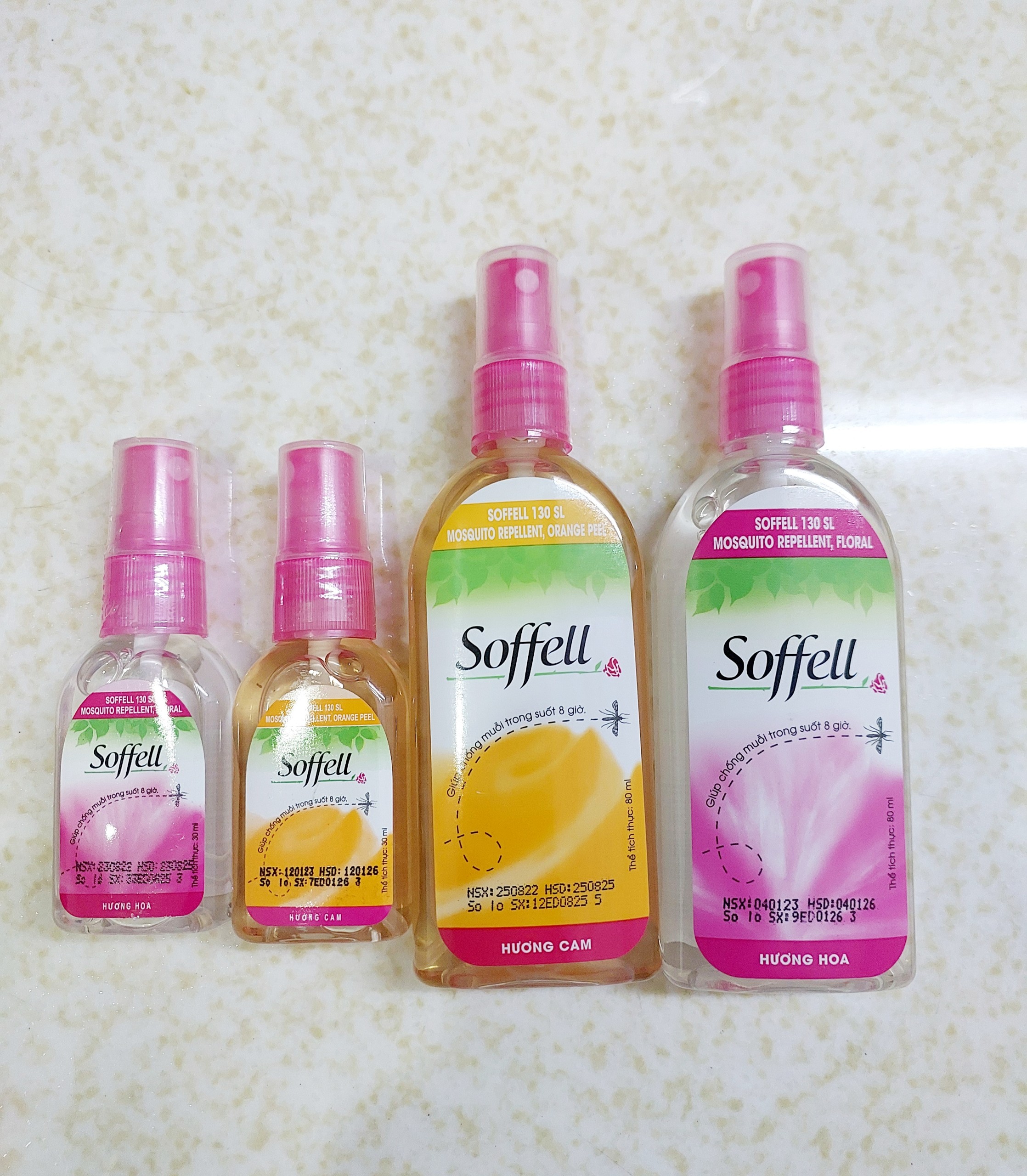 Xịt chống muỗi Soffell Hương hoa, cam