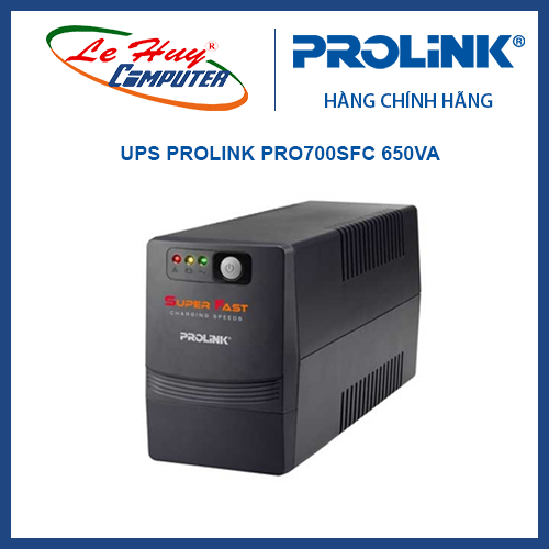  Bộ Lưu Điện UPS PROLINK PRO700SFC 650VA  Không có cổng USB  