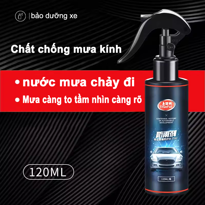 Chai xịt phủ nano chống nước và chống nước kính ô tô 120ml chai xịt rửa kính ô tô