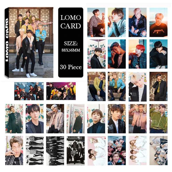 Ảnh lomo card hình nhóm BTS hộp 30 tấm