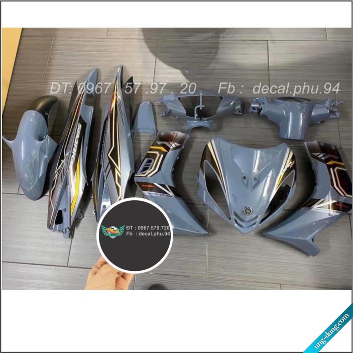 Tem rời Exciter 135 Rời Xám Xi Măng Spark (X)|Mẫu mã đa dạng|Chi tiết sắc nét|Nhận làm Tem rời theo Yêu Cầu