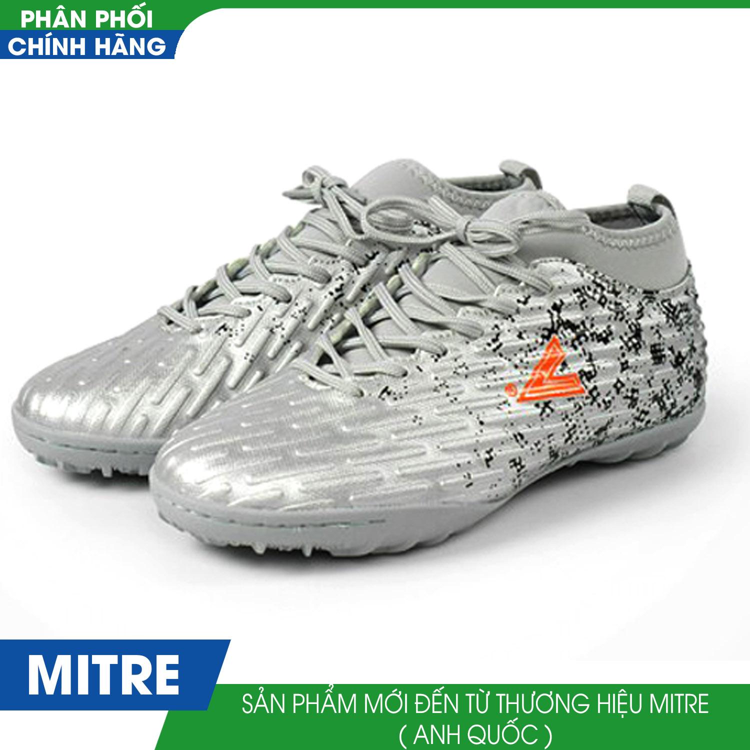 Giày đinh đá bóng sân cỏ nhân tạo MITRE 17050 màu bạc