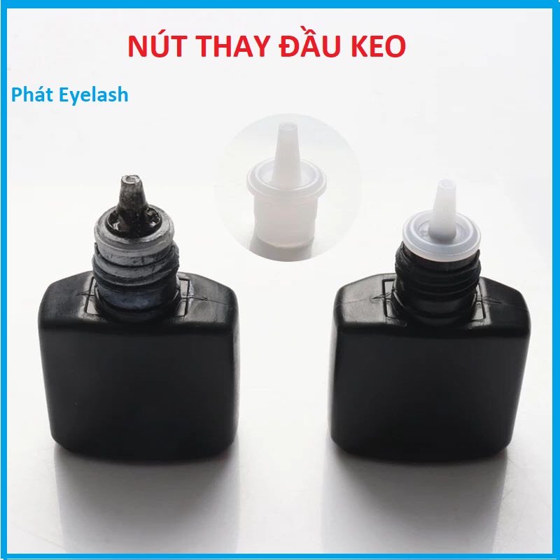 Nút thay đầu chai keo nối mi_nắp keo thay thế vòi chai keo bị tắc_ đầu vòi thay thế chai keo, phụ liệu mi acb phát