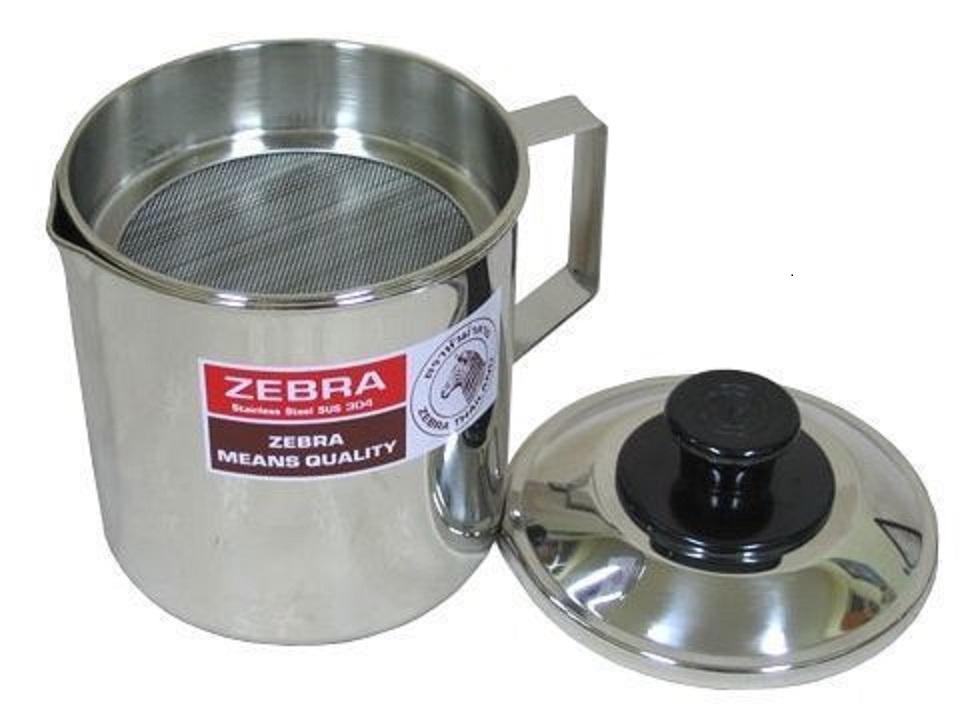 Ca nước Inox Có Vỉ Lược Zebra 151101 (1L), hàng Thái Lan cao cấp