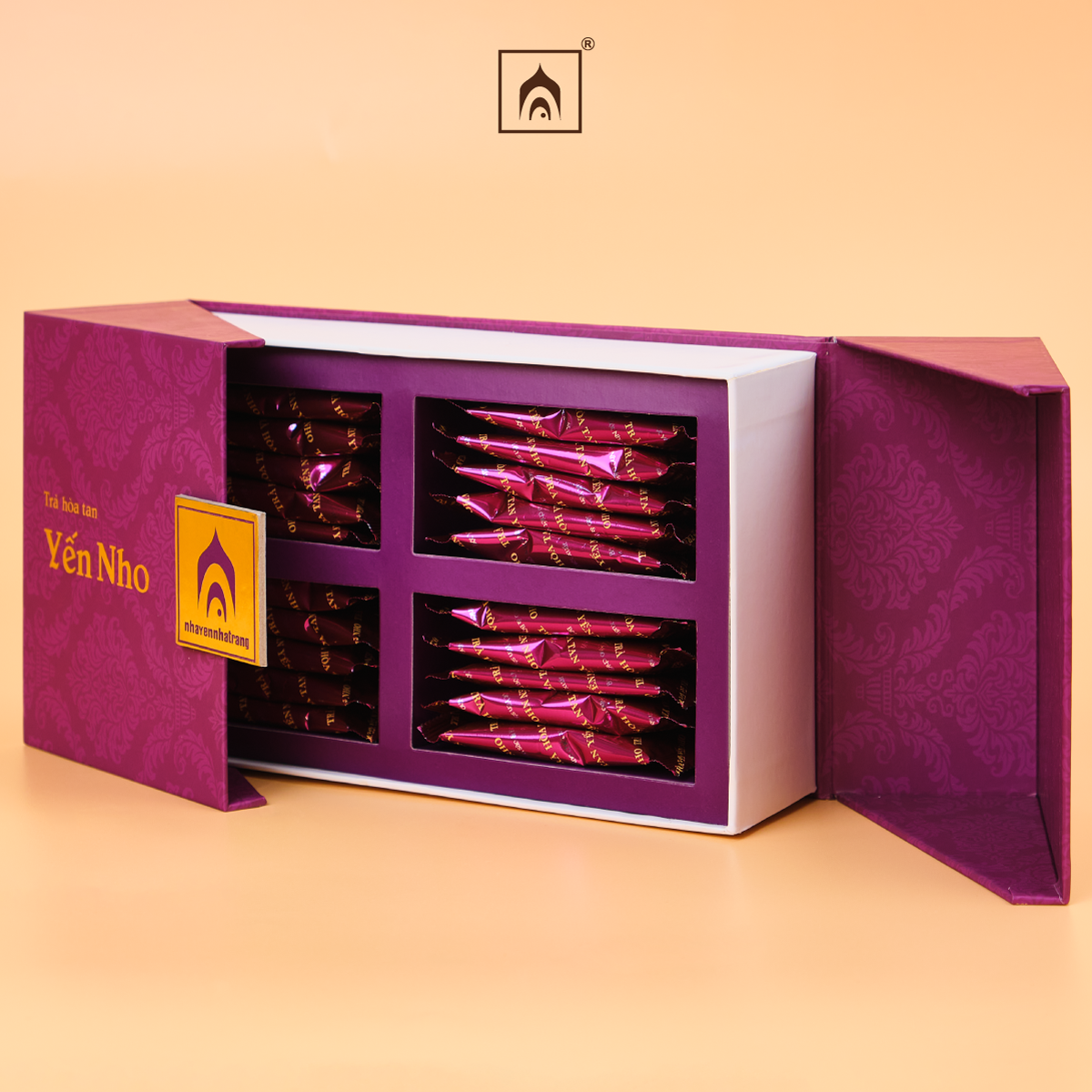 Trà hòa tan Yến Nho - Nhà Yến Nha Trang - Hộp 20 gói - Trà yến hòa tan - Trà Yến Nho