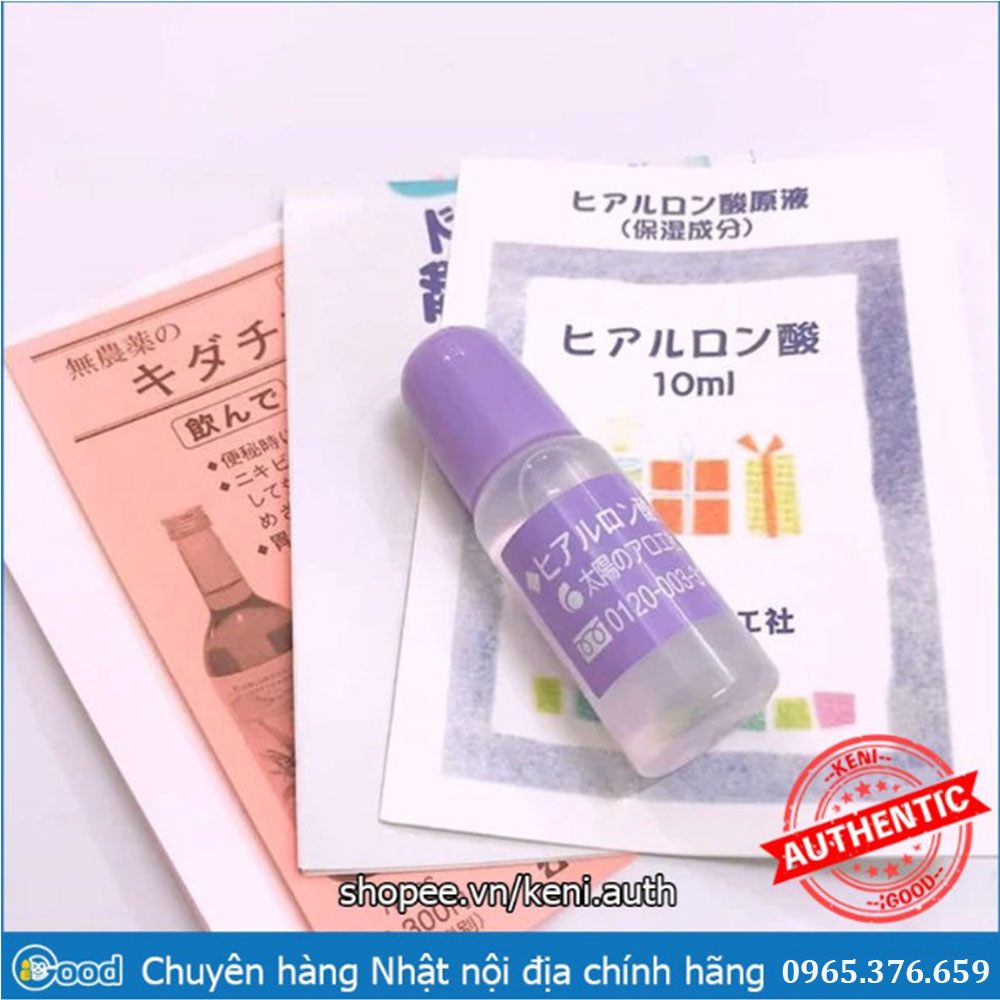 Tinh chất Serum cấp ẩm HA Hyaluronic Acid Taiyou No Aloe Nhật Bản 10ml - Tinh Chất dưỡng ẩm nhật bản - Serum HA Nhật Bản Chỉ 1 Giọt Giúp Làn Da Căng Mọng, tránh khô da - Serum HA tím Nhật Bản 10ml siêu cấp ẩm dưỡng da chống lão hóa