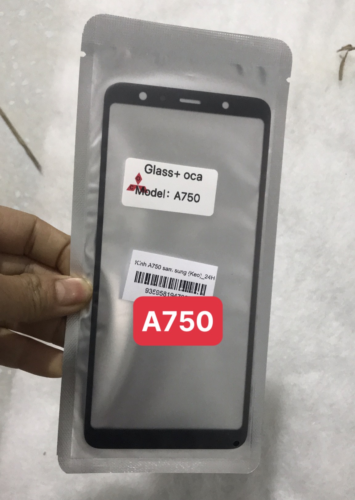 Kính samsung a750 / a7 2018 - kính ép màn hình liền keo