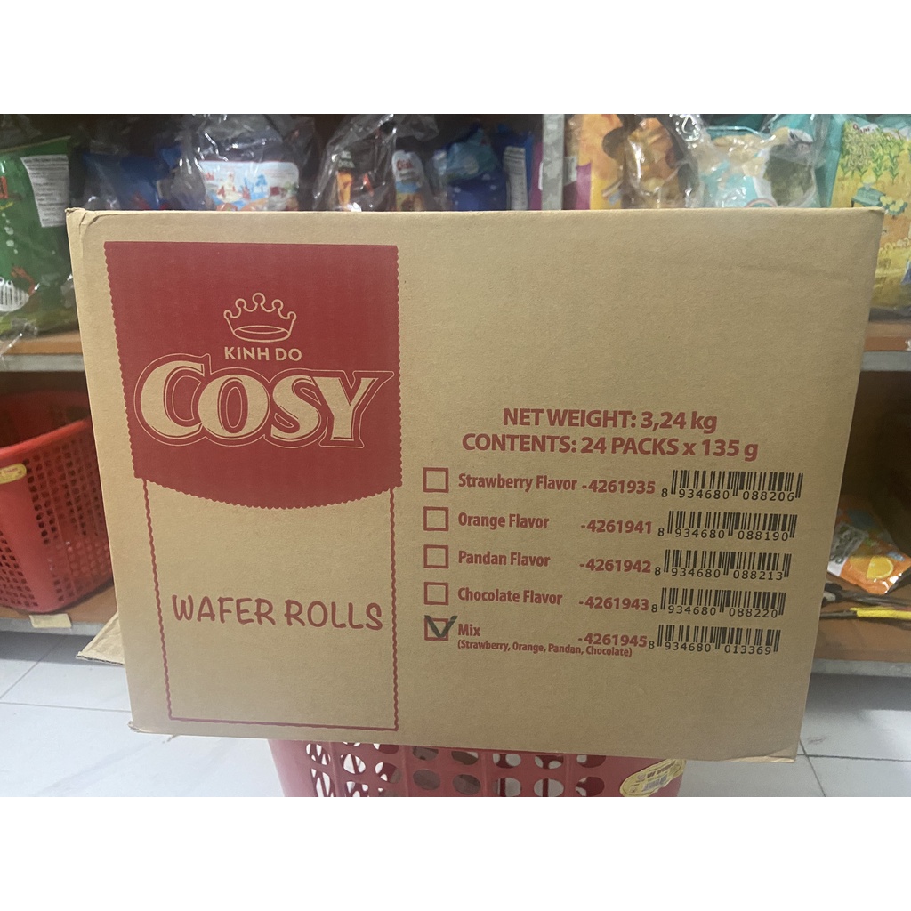 Bánh quế cosy thùng mix đủ vị