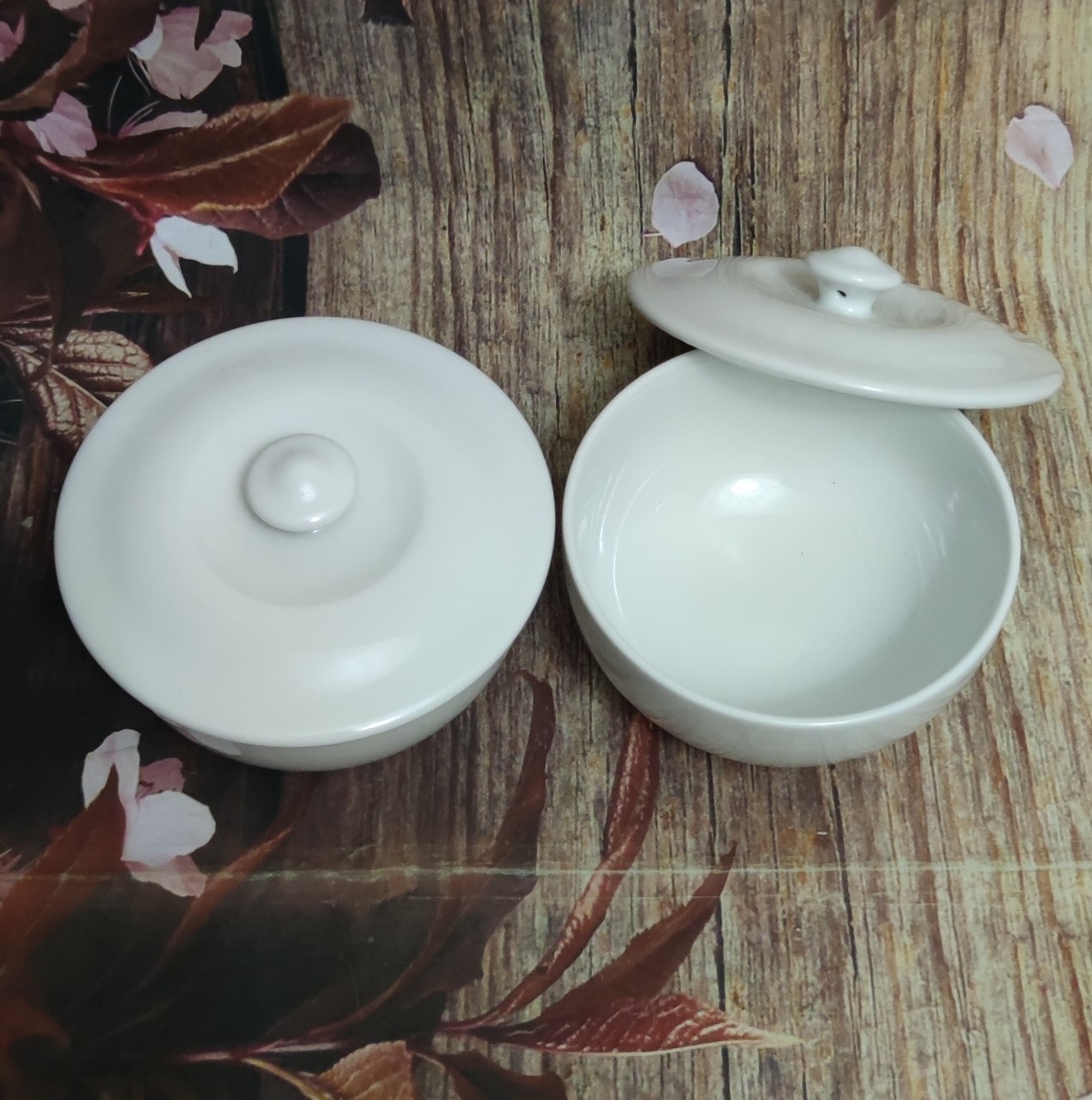 Thố chưng yến sứ Minh Long 350ml - thố chưng yến sứ Minh Long