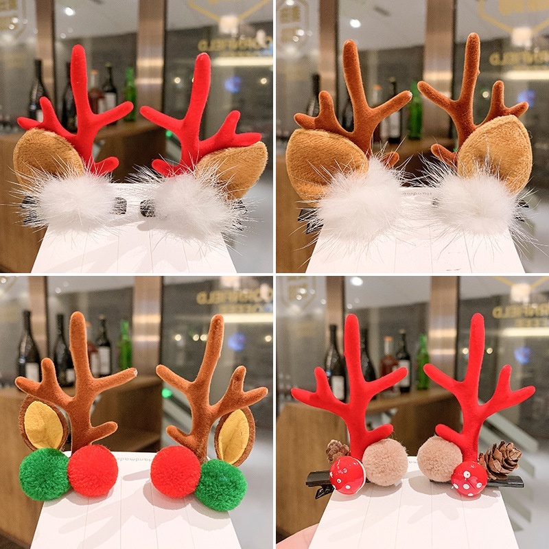 Kẹp tóc noel, kẹp tóc giáng sinh sừng hươu sừng tuần lộc