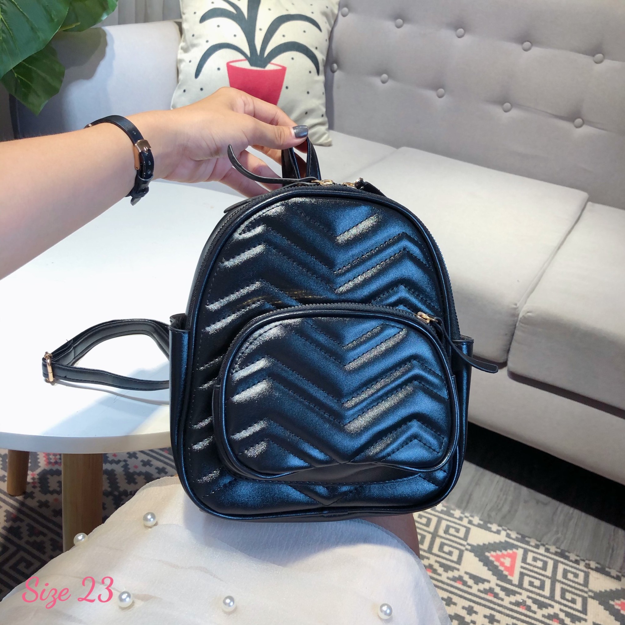 Balo nữ mini đi chơi đẹp giá rẻ thêu da mềm thời trang công sở