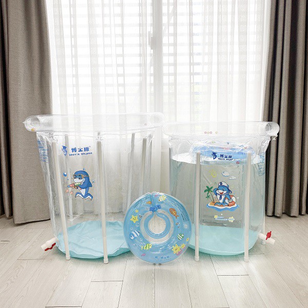 Bể bơi thành cao Doctor Dolphin 80x80cm - Bể bơi phao trẻ em - Bể bơi cho bé - Hàng nhập khẩu cao cấp