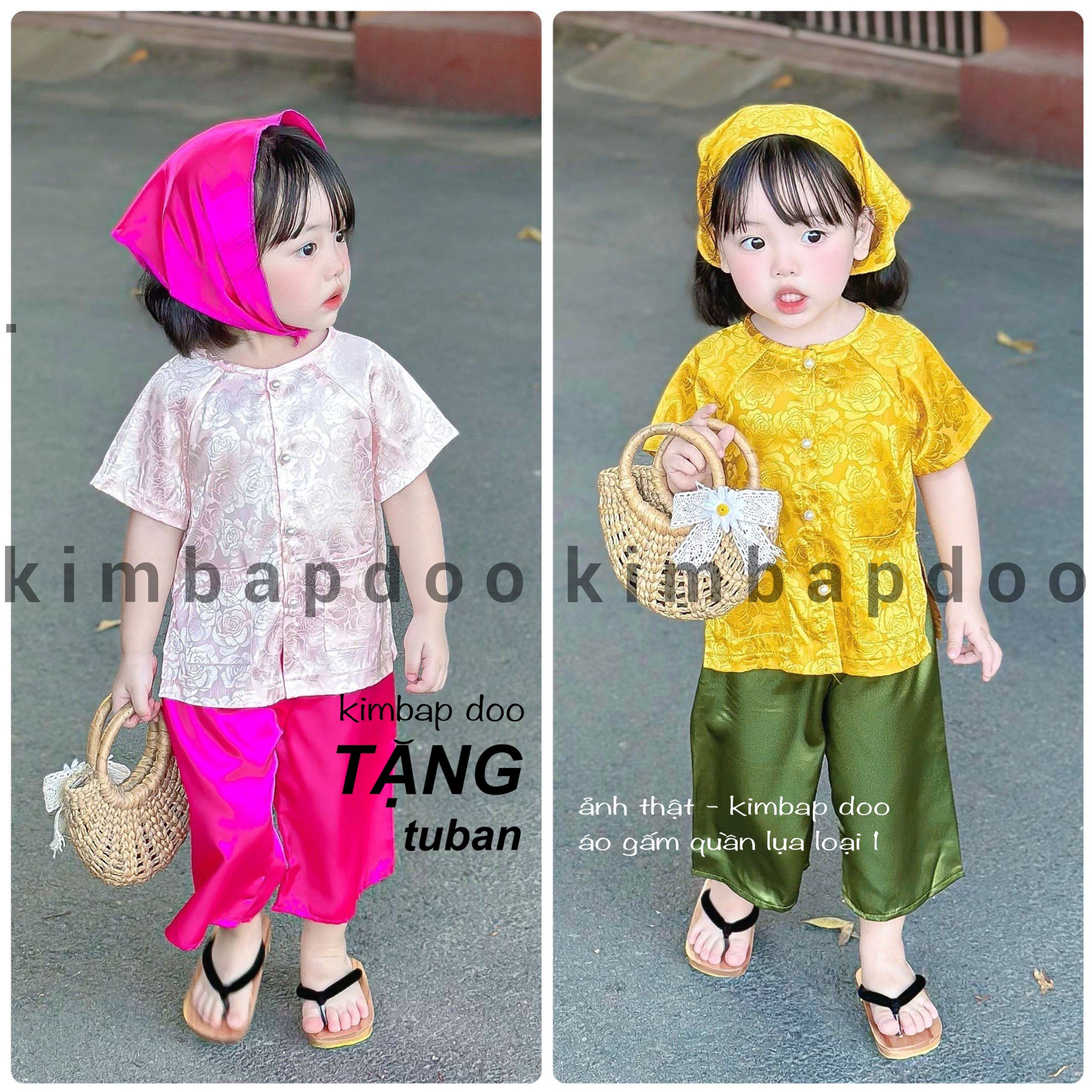 Bà ba bé gái mềm mát cho bé đi chơi, đi hội - Bà ba cho bé gái