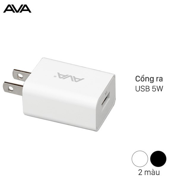 Adapter sạc 1a ava+ ds016-wb trắng hàng trưng bày đẹp mới 98-99% chính hãng 100% bảo hành 12 tháng